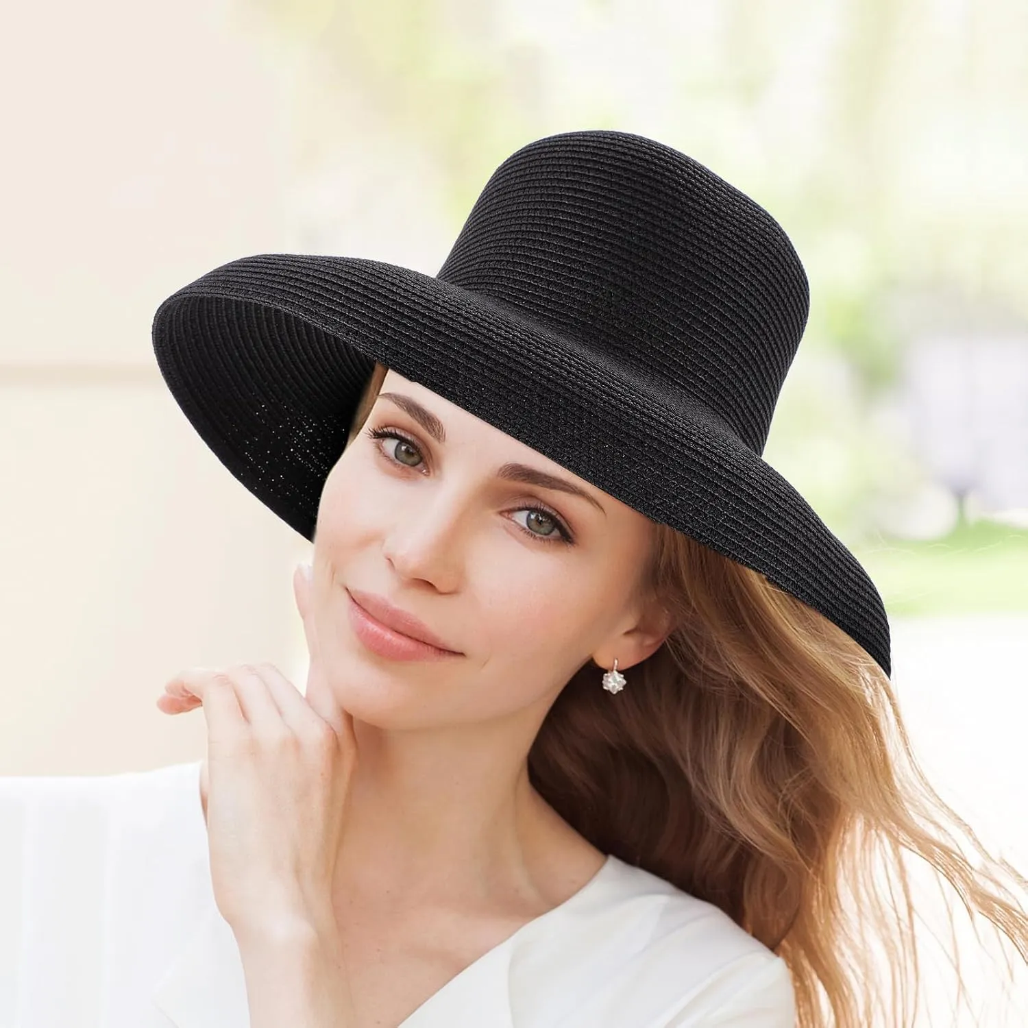 1pc Straw Hat Sunshade Hat Sun Hat Generous Hat Family Hat Hats Has Girls Beach Hat