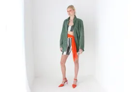 90s Forest Green Soft Suede Coat
