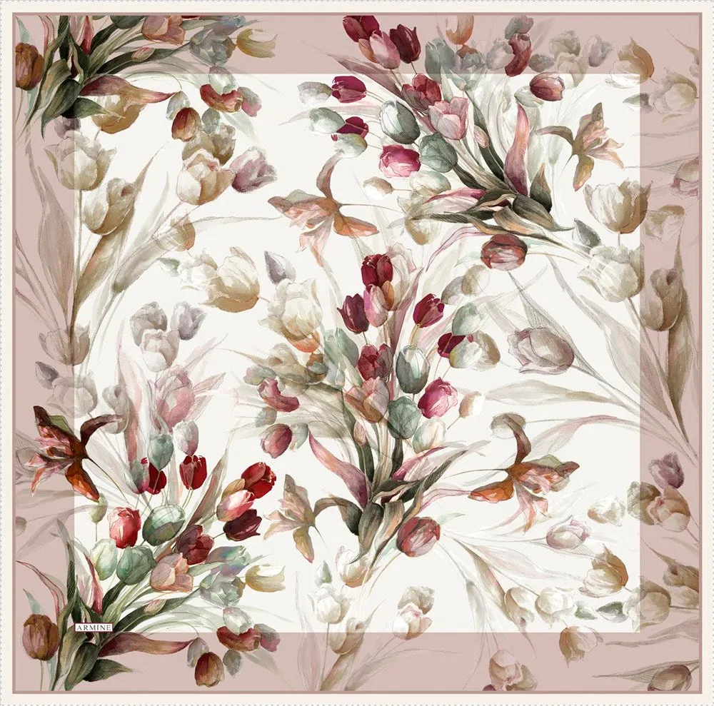 Armine TulipaFloral Silk Scarf No 4