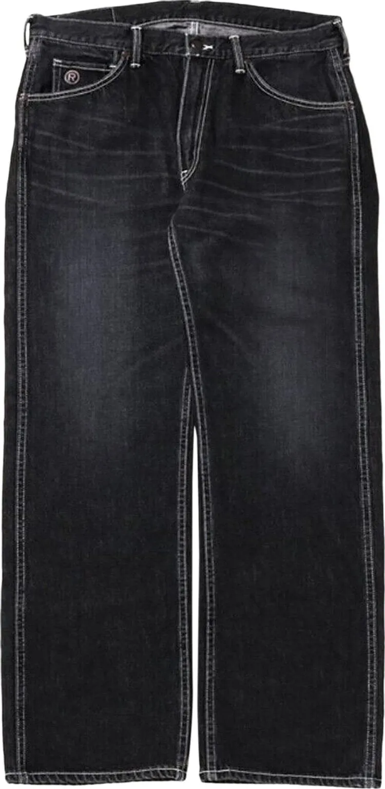 BAPE Ape Head Relaxed Fit Denim Pants Black, black