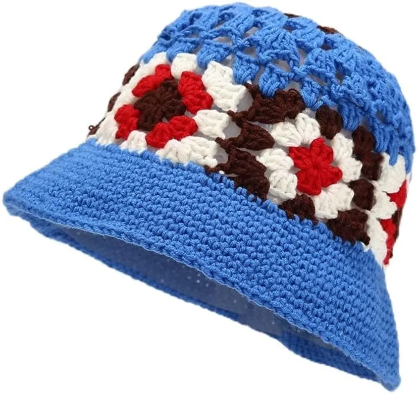 Beach Foldable Hats for Women Lady Hepburn Large Brim Bucket Hat Floppy Wide Brim Black White Sun Cap