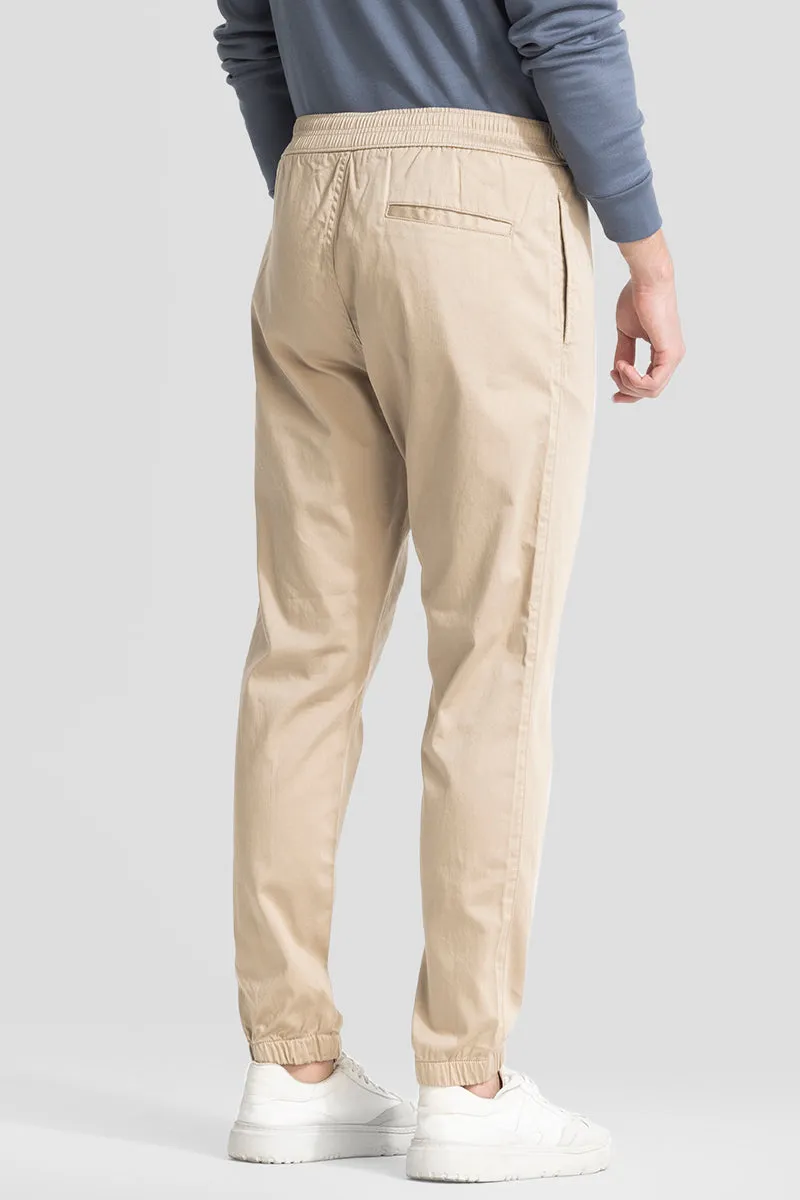 Beige Relaxed Fit Jogger
