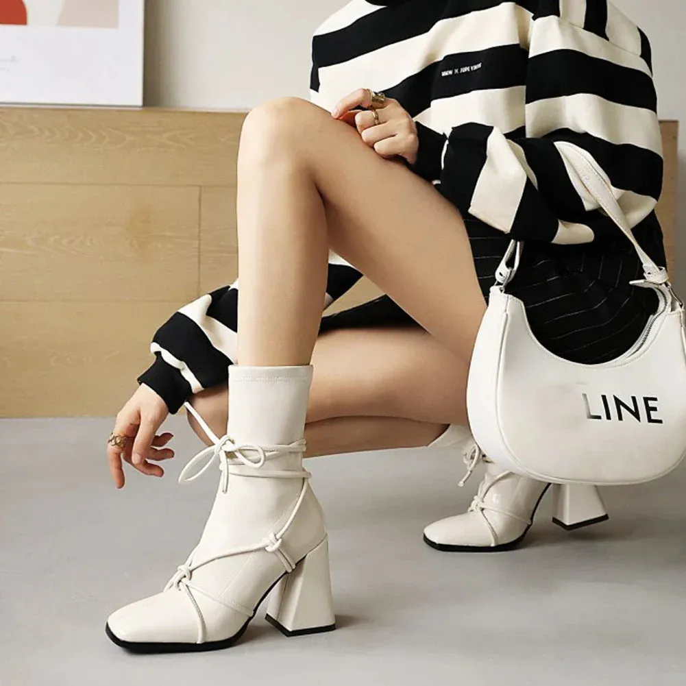 binfenxie  Female Boots New Arrivals Ladies Ankle Boots Narrow Band Cross Toe Design Fashion Chelsea Boots Good Quality Elegant Shoes