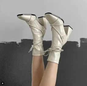 binfenxie  Female Boots New Arrivals Ladies Ankle Boots Narrow Band Cross Toe Design Fashion Chelsea Boots Good Quality Elegant Shoes