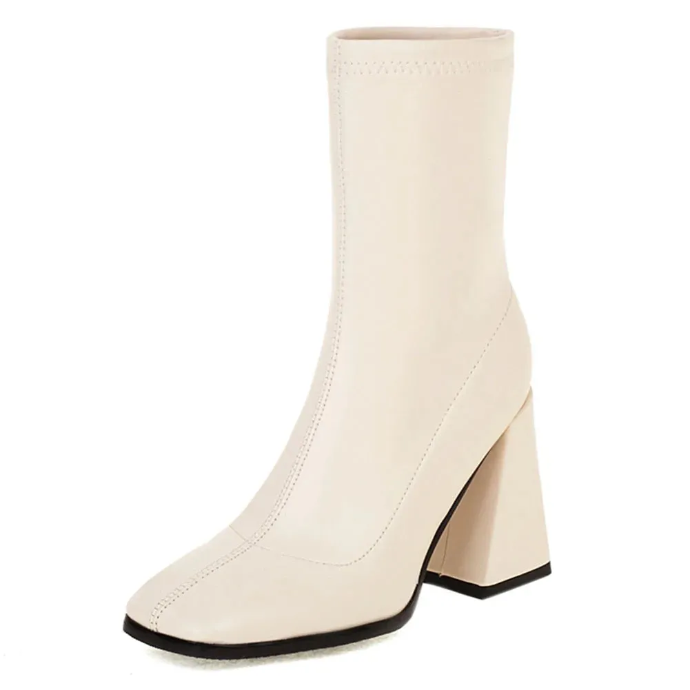 binfenxie  Female Boots New Arrivals Ladies Ankle Boots Narrow Band Cross Toe Design Fashion Chelsea Boots Good Quality Elegant Shoes