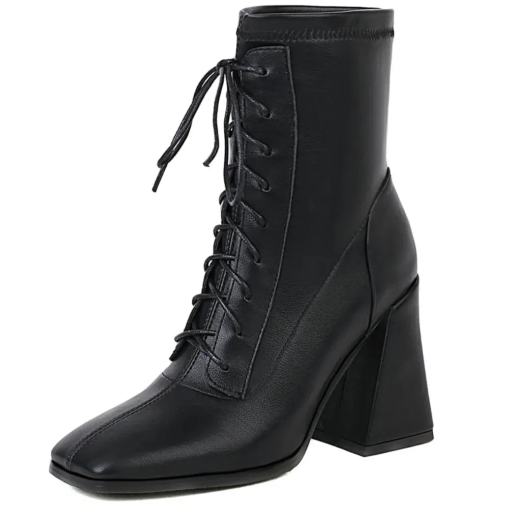 binfenxie  Female Boots New Arrivals Ladies Ankle Boots Narrow Band Cross Toe Design Fashion Chelsea Boots Good Quality Elegant Shoes