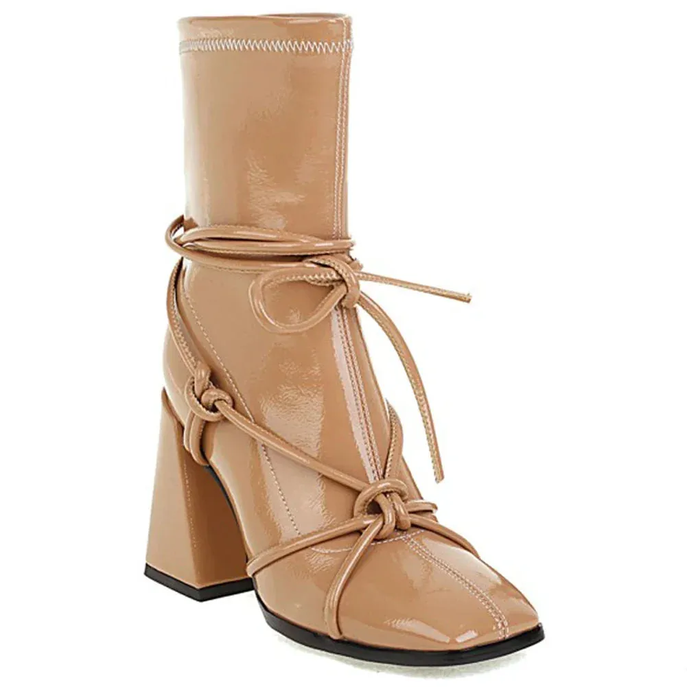 binfenxie  Female Boots New Arrivals Ladies Ankle Boots Narrow Band Cross Toe Design Fashion Chelsea Boots Good Quality Elegant Shoes