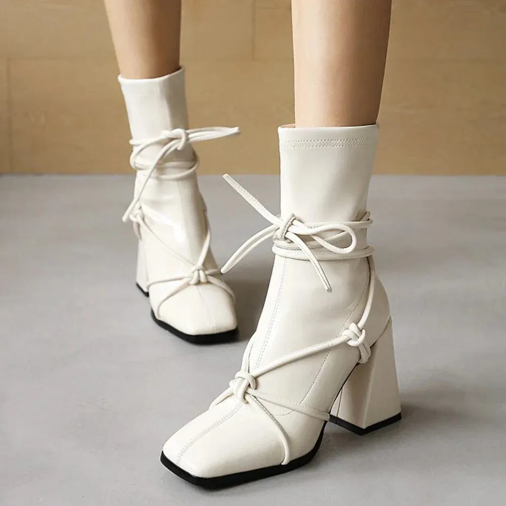 binfenxie  Female Boots New Arrivals Ladies Ankle Boots Narrow Band Cross Toe Design Fashion Chelsea Boots Good Quality Elegant Shoes
