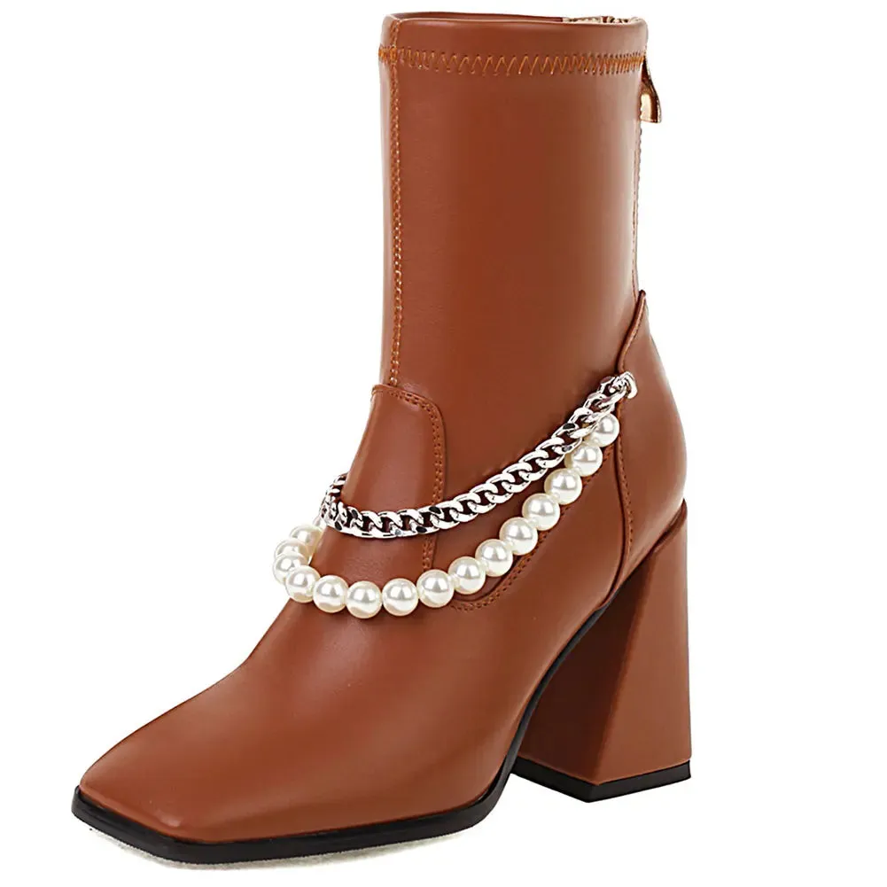 binfenxie  Female Boots New Arrivals Ladies Ankle Boots Narrow Band Cross Toe Design Fashion Chelsea Boots Good Quality Elegant Shoes