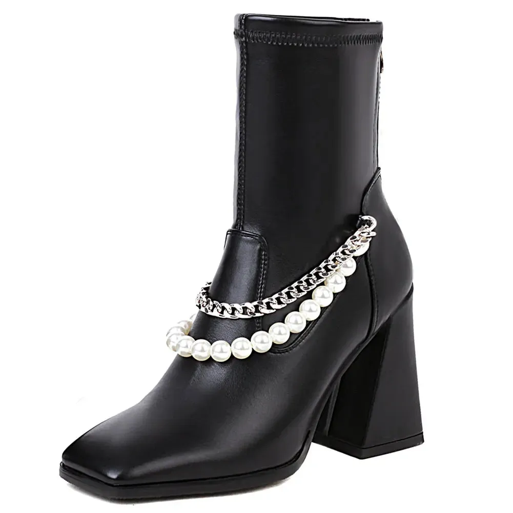 binfenxie  Female Boots New Arrivals Ladies Ankle Boots Narrow Band Cross Toe Design Fashion Chelsea Boots Good Quality Elegant Shoes