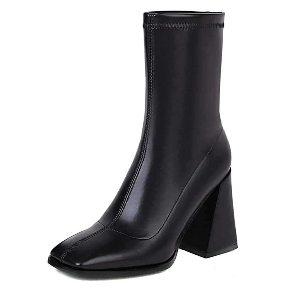 binfenxie  Female Boots New Arrivals Ladies Ankle Boots Narrow Band Cross Toe Design Fashion Chelsea Boots Good Quality Elegant Shoes