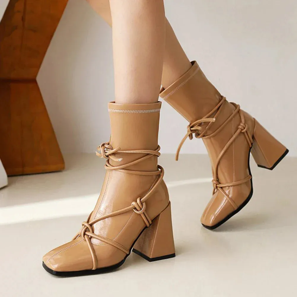 binfenxie  Female Boots New Arrivals Ladies Ankle Boots Narrow Band Cross Toe Design Fashion Chelsea Boots Good Quality Elegant Shoes