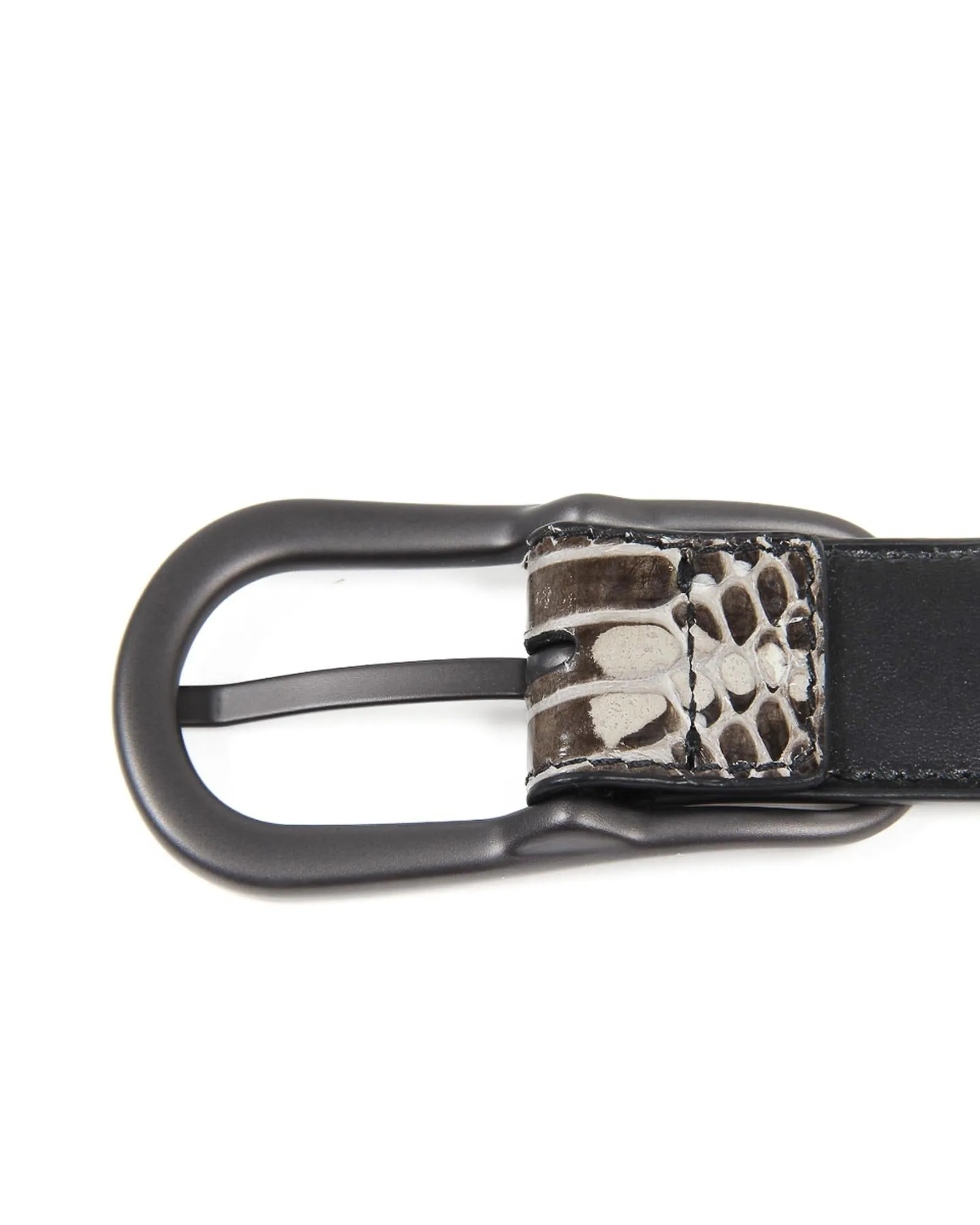 Bottega Veneta Dark Brown Python Belt