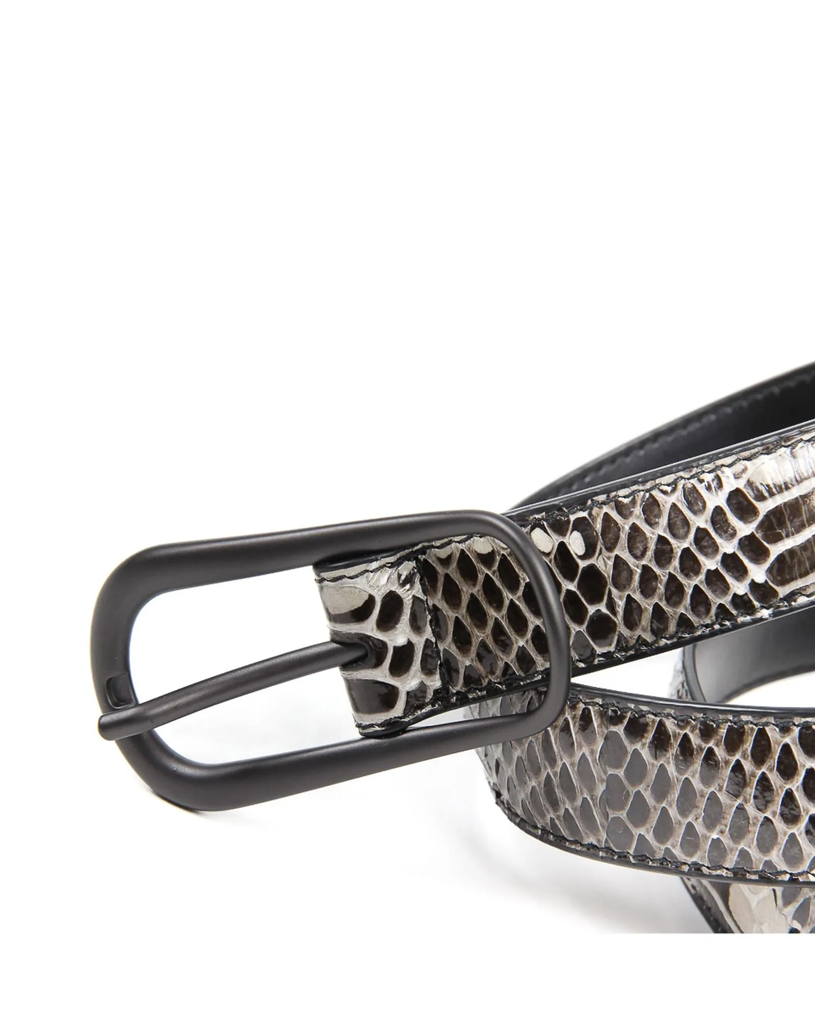 Bottega Veneta Dark Brown Python Belt