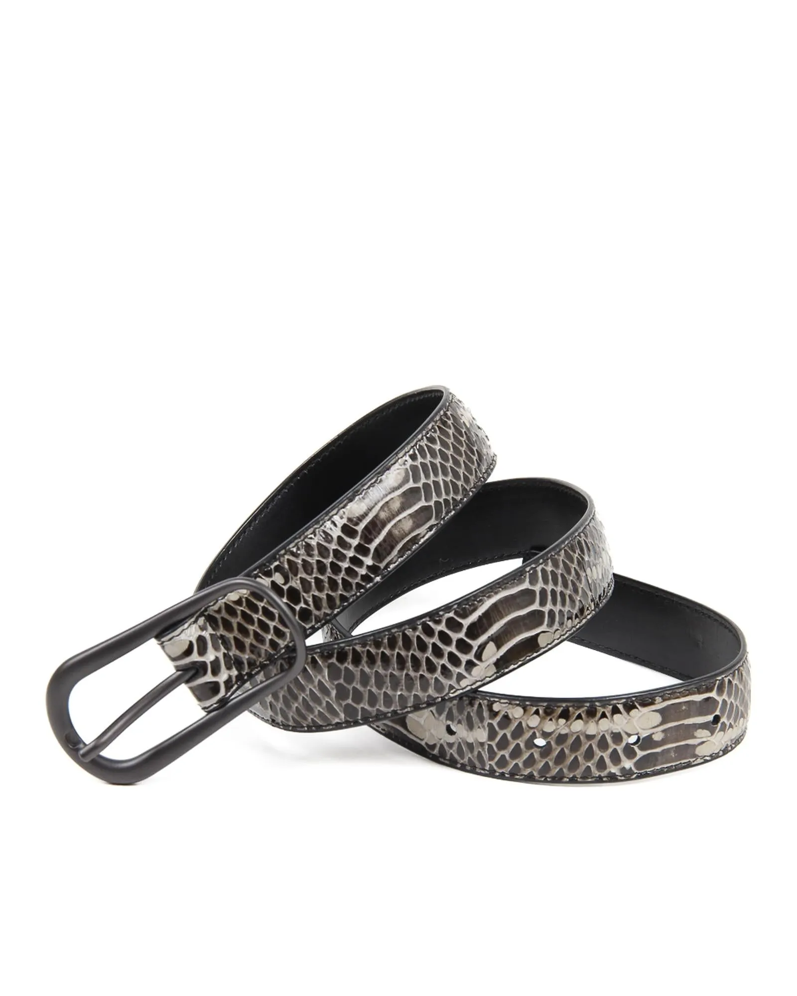 Bottega Veneta Dark Brown Python Belt