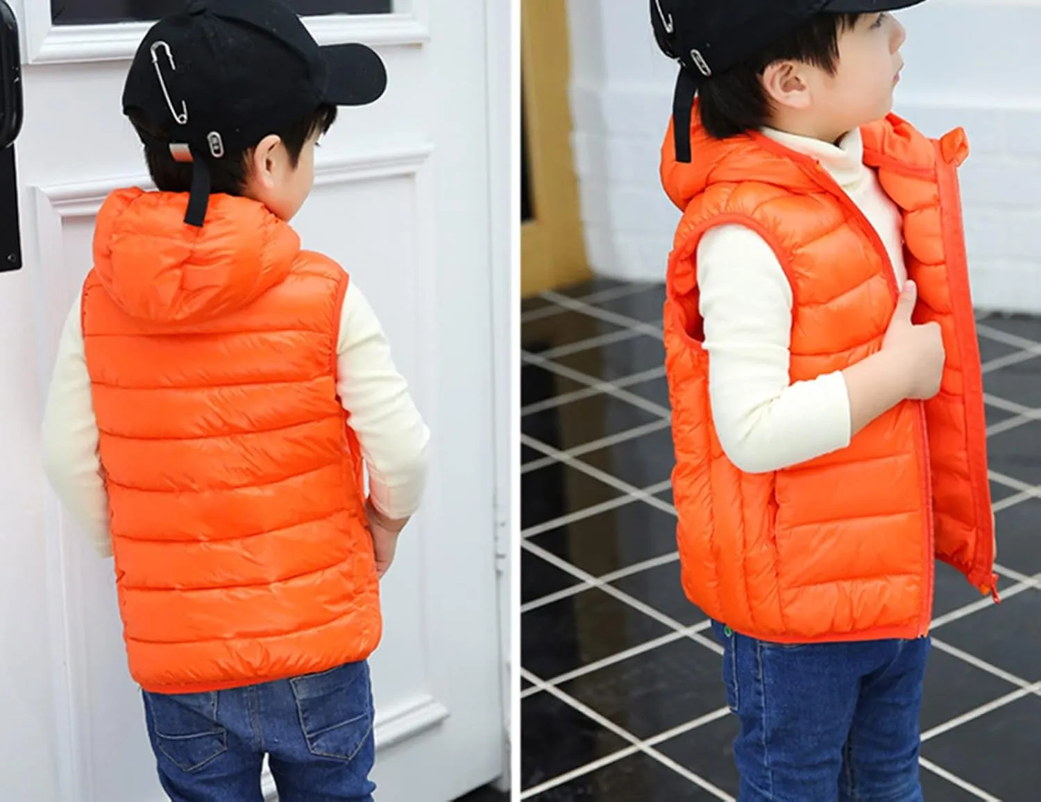 Boys Girls Lightweight Down Vest Winter Sleeveless Puffer Jacket for Kid Soft Lined Waistcoat