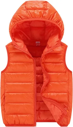 Boys Girls Lightweight Down Vest Winter Sleeveless Puffer Jacket for Kid Soft Lined Waistcoat