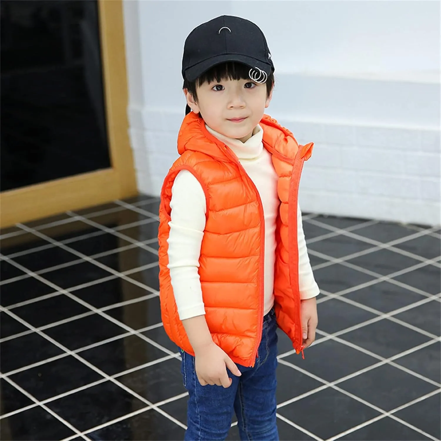 Boys Girls Lightweight Down Vest Winter Sleeveless Puffer Jacket for Kid Soft Lined Waistcoat