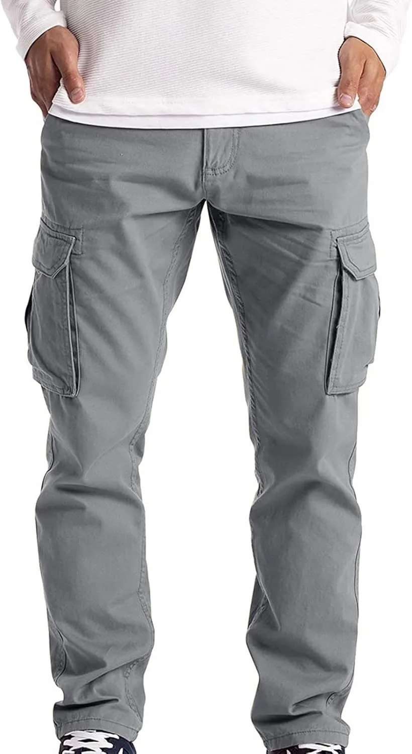 Cargo Pants for Men Joggers Pants Lightweight Sports Jogger Sweatpants Drawstring Pants Outdoor Fishing Trousers with