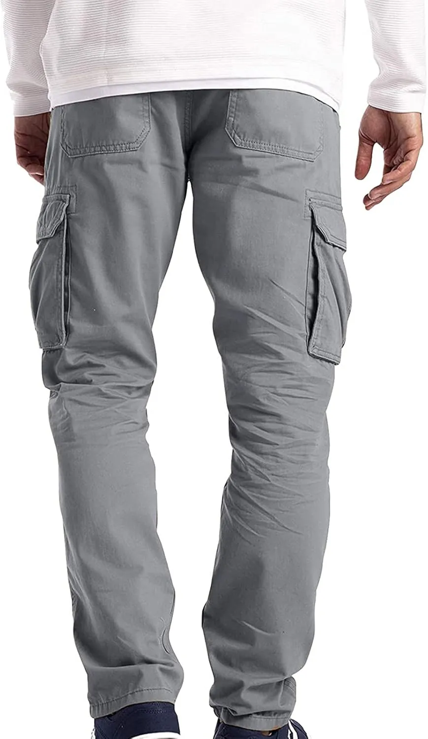Cargo Pants for Men Joggers Pants Lightweight Sports Jogger Sweatpants Drawstring Pants Outdoor Fishing Trousers with