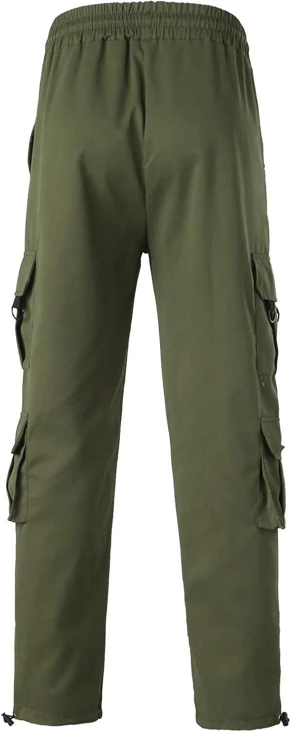 Cargo Pants for Men Joggers Pants with 6 Pocket Lightweight Casual Baggy Overalls Jogger Sports Outdoor Trousers Mens