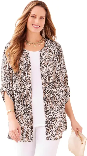 Catherines Women's Plus Size Breezeway Georgette Blouse