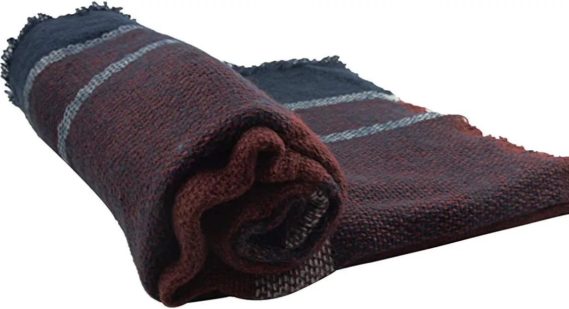 Century Star Womens Winter Oversized Large Triangle Shawl Wrap - Warm Fall Plaid Knit Scarf