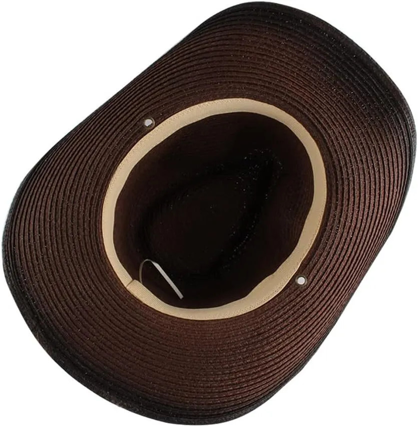 Cowboy Hat Tourist Beach Hat Hand-Knitted Big Brim Sunscreen Hat Women