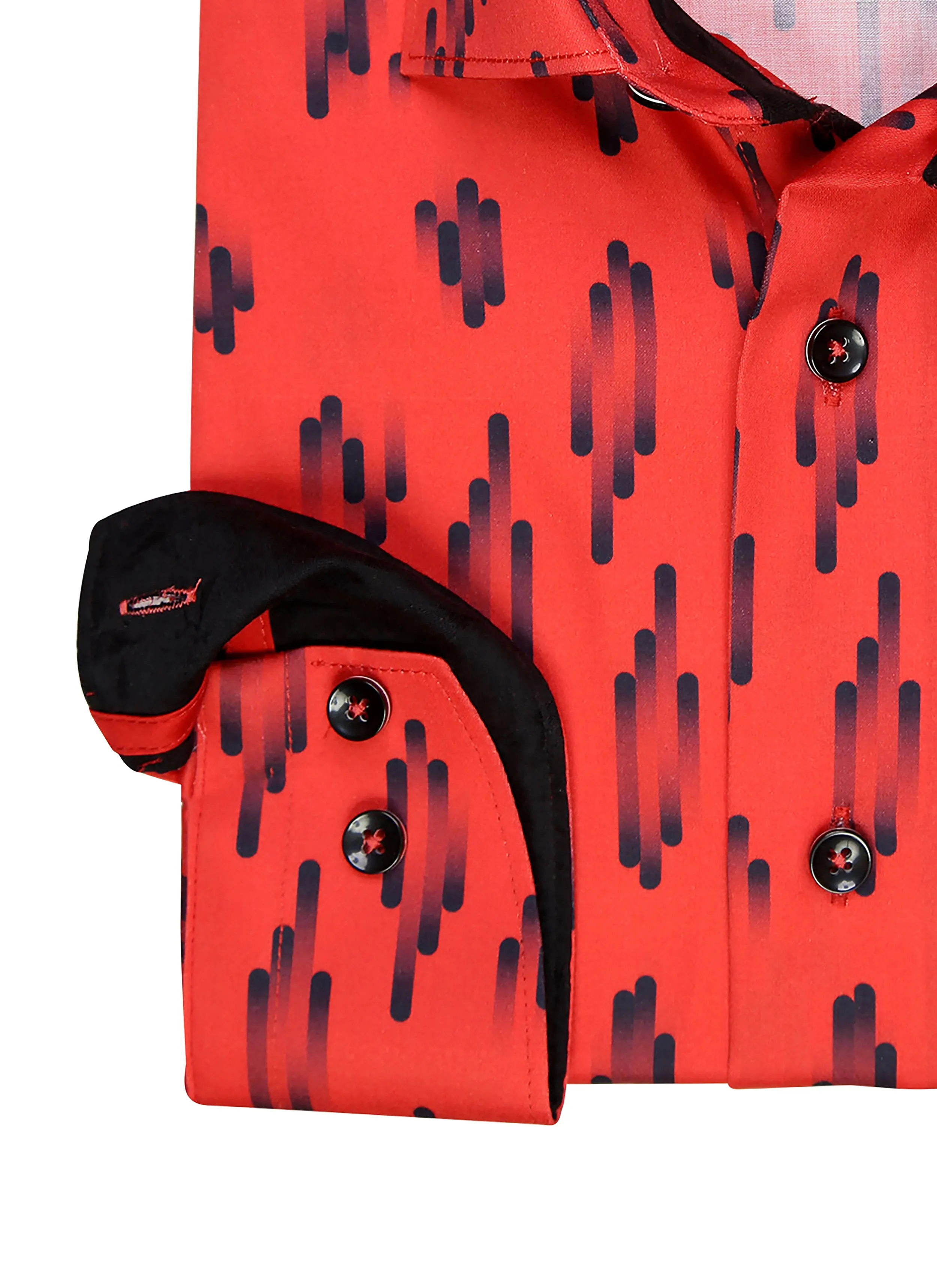 Crimson Rhythm Casual Shirt