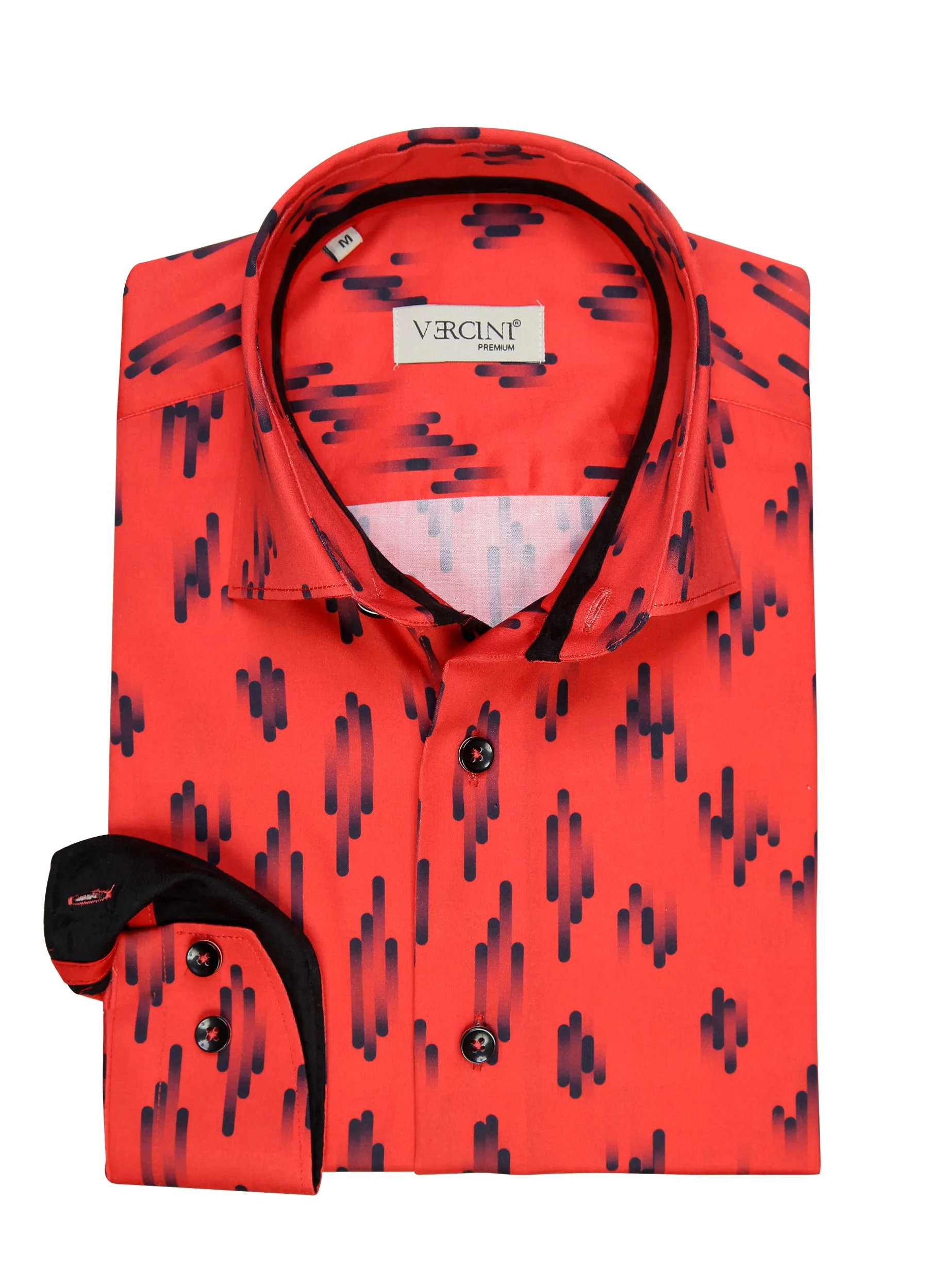 Crimson Rhythm Casual Shirt