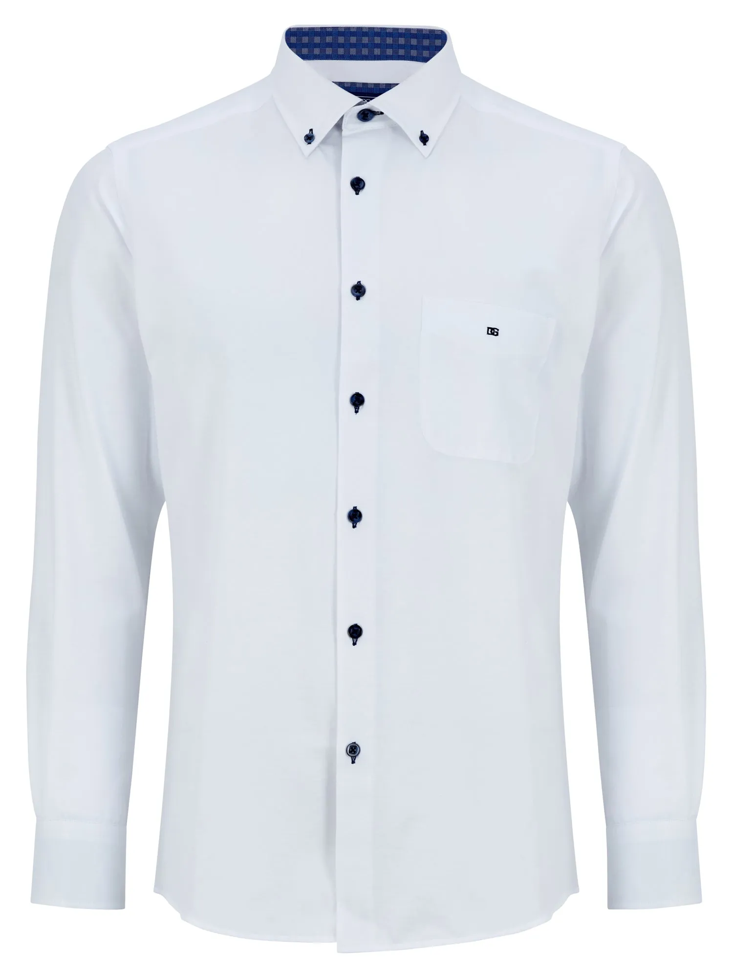 Daniel Grahame Plain Long Sleeve Casual Shirt - White