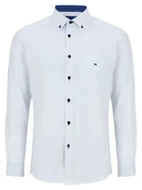 Daniel Grahame Plain Long Sleeve Casual Shirt - White