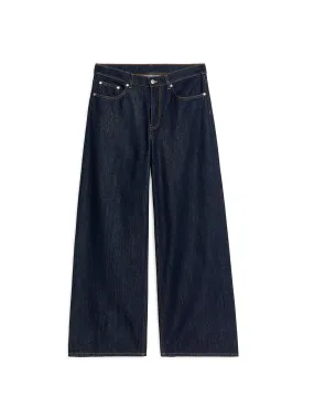 Dark blue low loose jeans