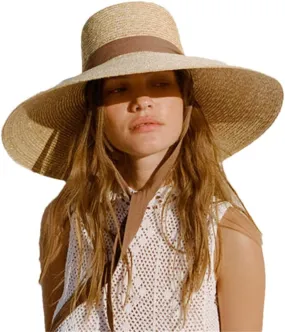 DBFBDTU Wide Brim Beach Hats with Neck Tie for Women Large Hats Summer Big Brim Straw Hats
