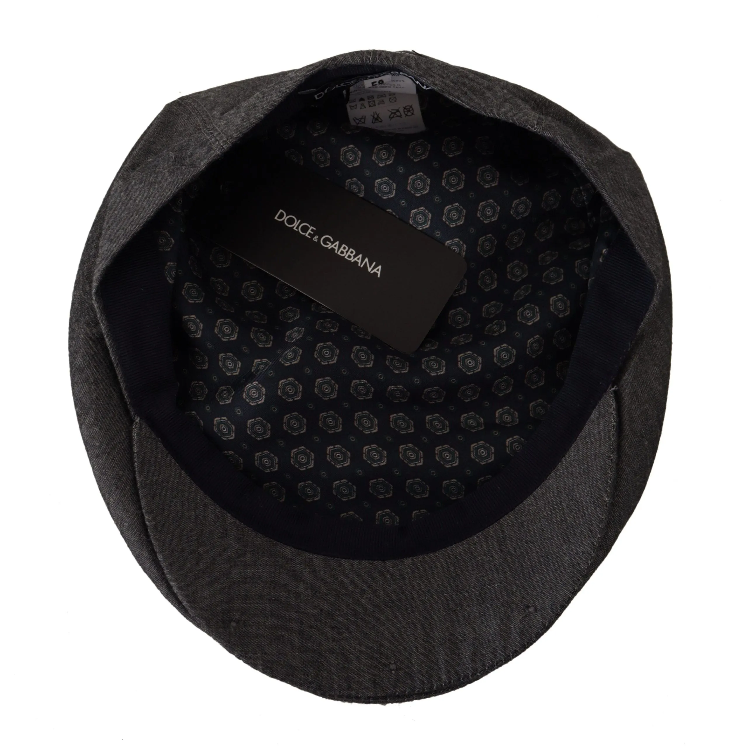 Dolce & Gabbana Elegant Gray Newsboy Hat