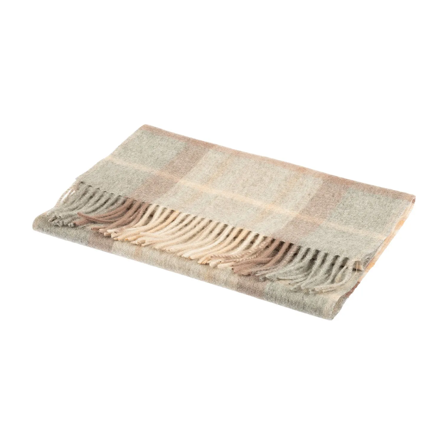 Edinburgh 100% Cashmere Wide Scarf  Mackellar Natural