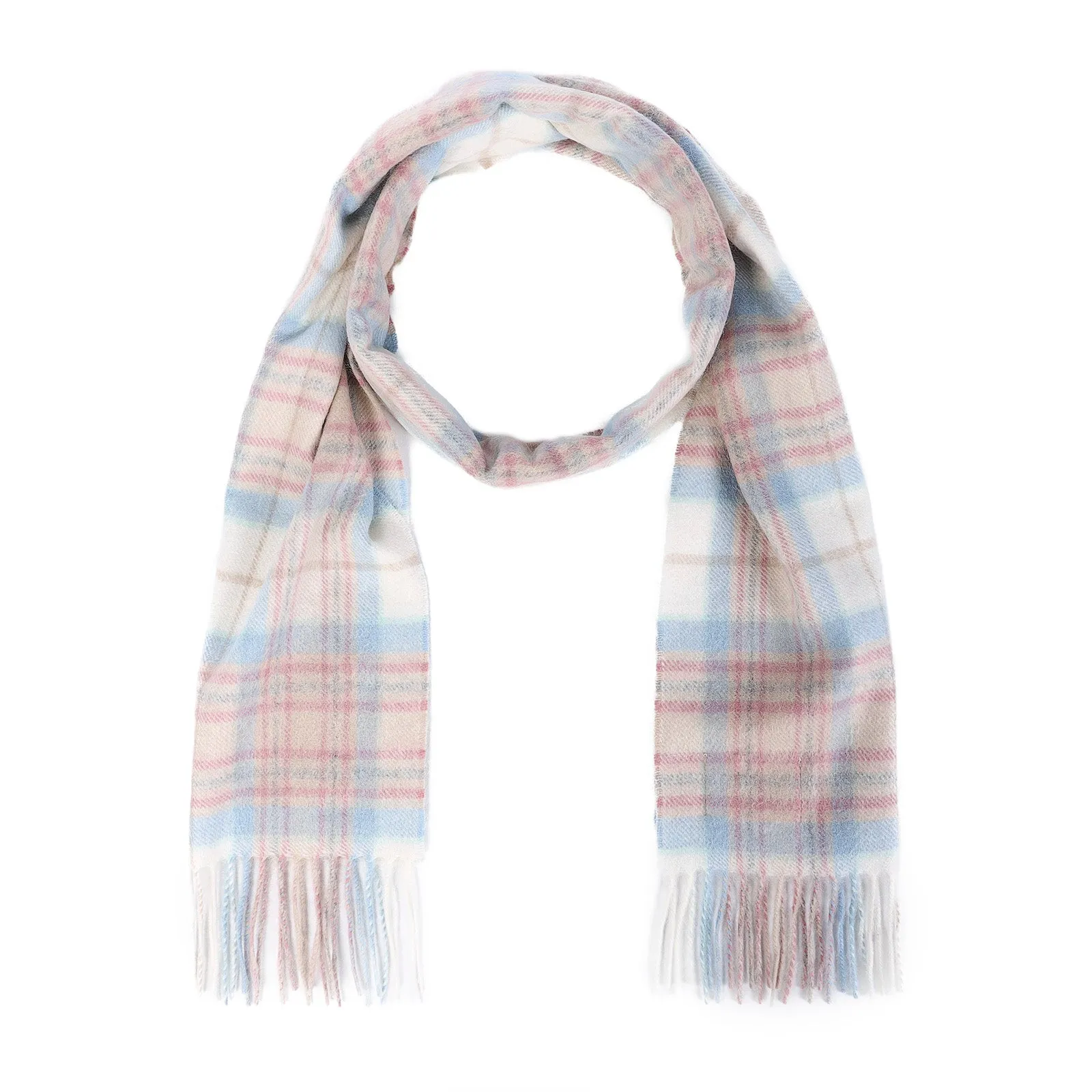 Edinburgh Cashmere Scarf  Mackellar Mix White