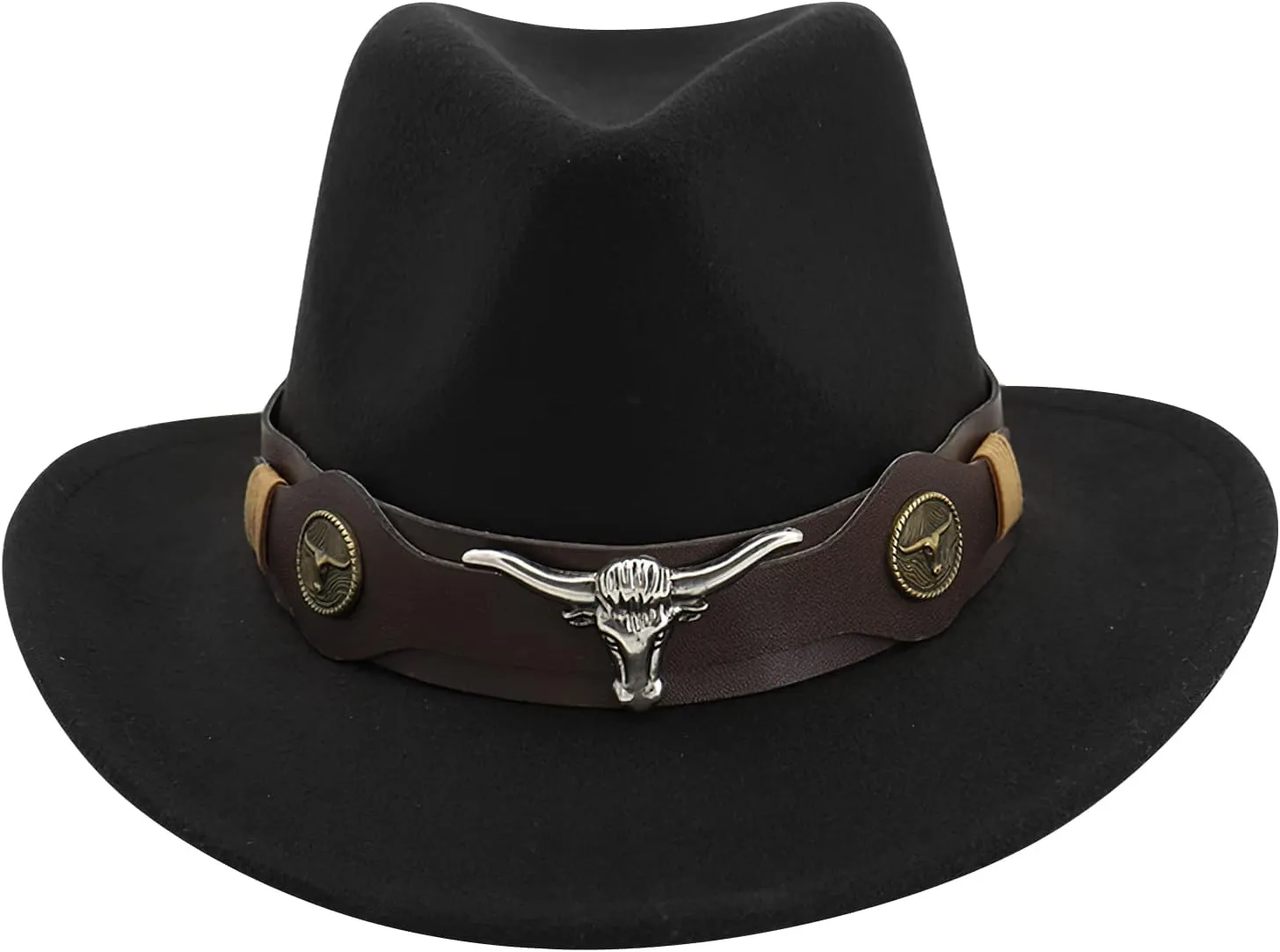 Felt Western Cowboy Hat Men Wide Brim Cowboy Cowgirl Hat Women Fedora Hat Vintage Trilby Hat Sombrero Panama Jazz Hat Belt