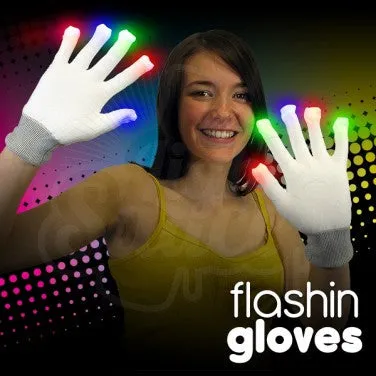 Flashing Gloves - White