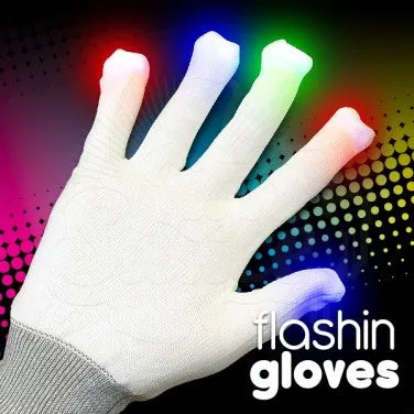 Flashing Gloves - White