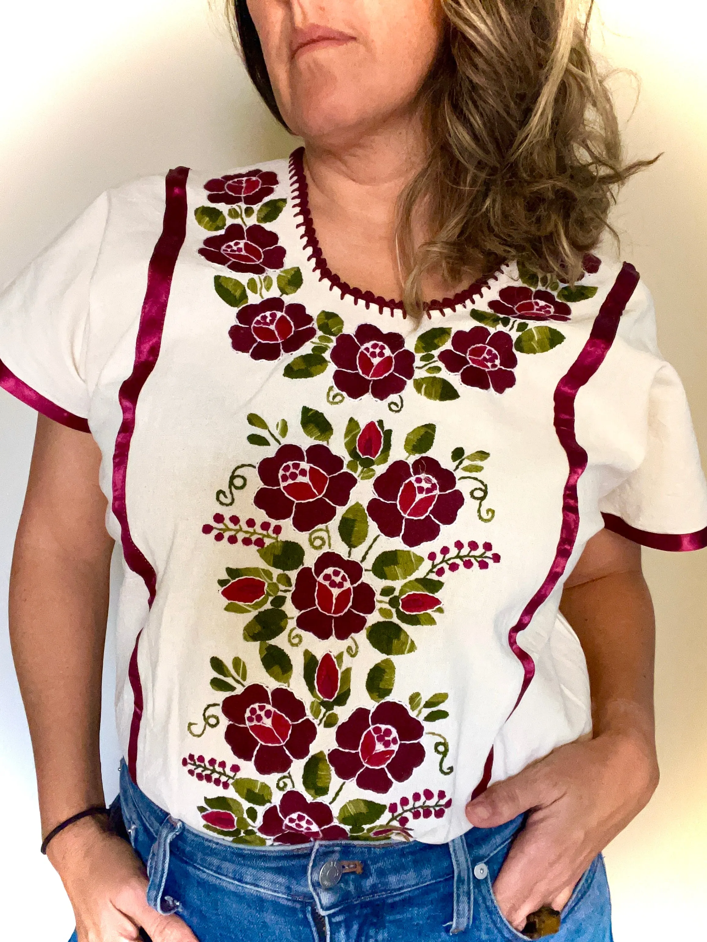 FLOR BOHO BLOUSE / CRANBERRY