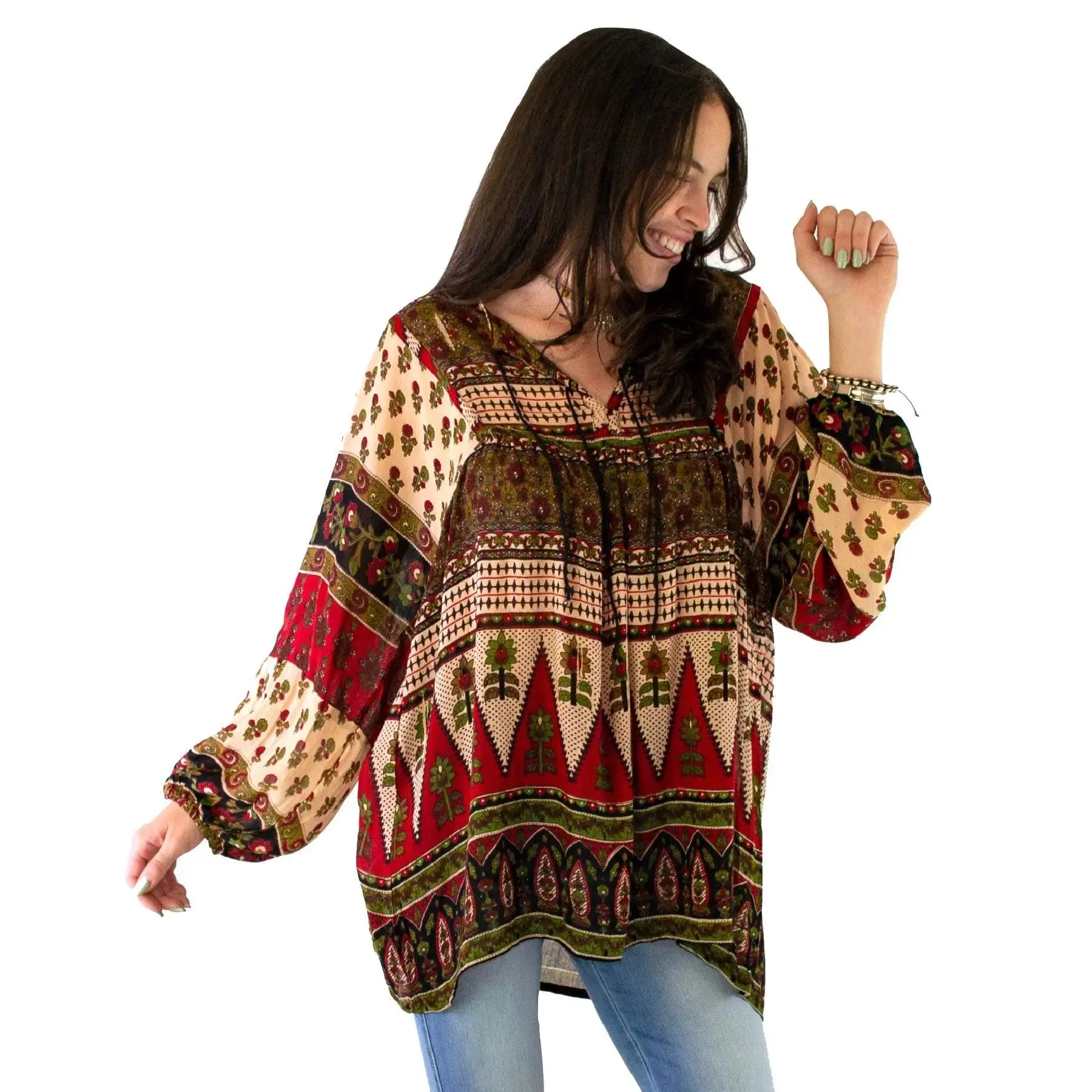 Flowy Peasant Blouse