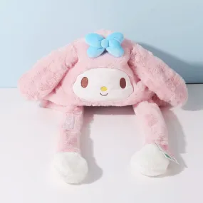 Fluffy My Melody Hat with Flap Dancing Ears