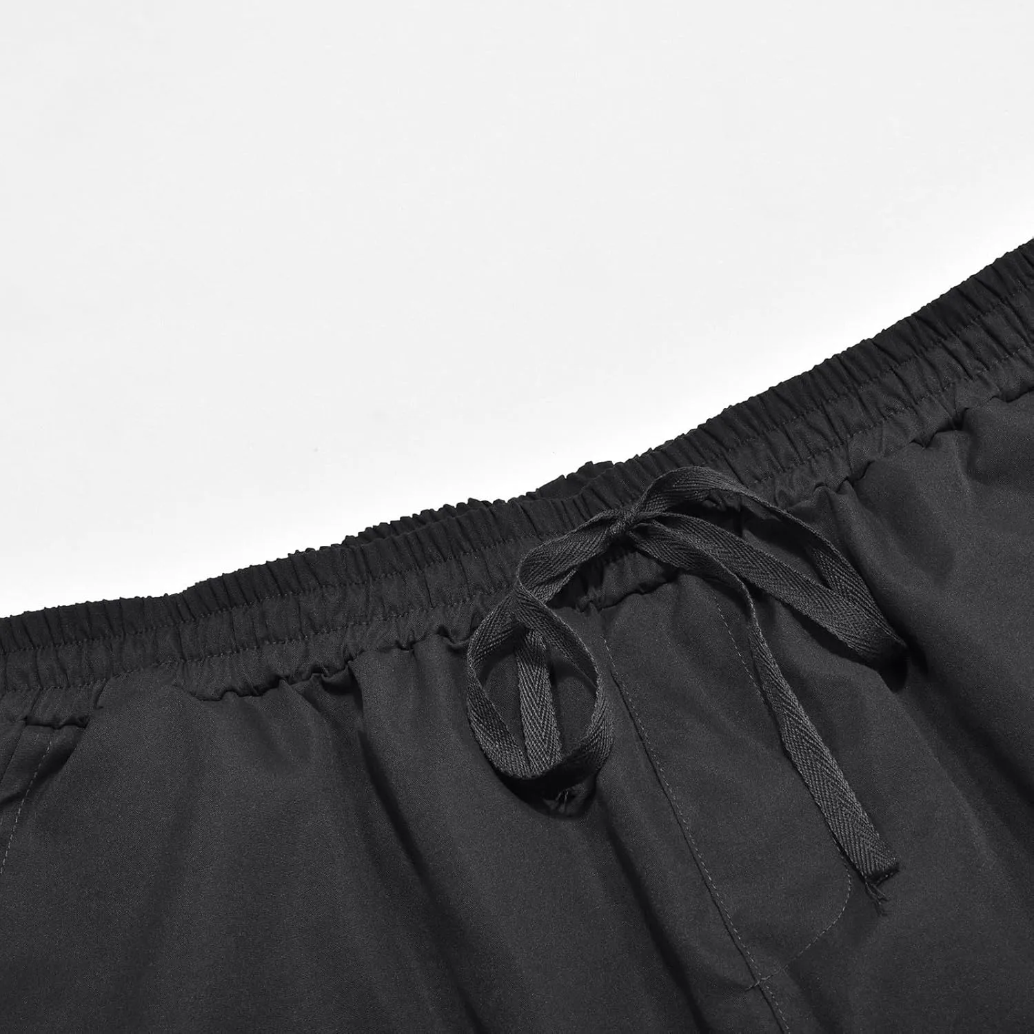 FZVYD 2023 Men Cargo Pants Drawstring Casual Elastic Drawstring Cargo Pants Lightweight Relaxed Fit Cotton Workout Sweatpants