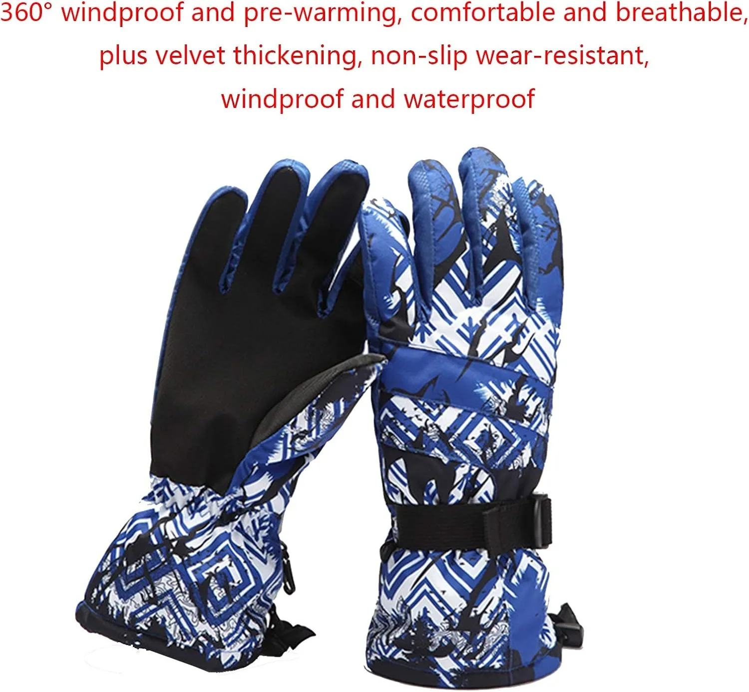 Gloves Winter Gloves Touch Screen,Light Rainproof Windproof Warm Non-Slip for Cycling Running Hiking (Size : M)