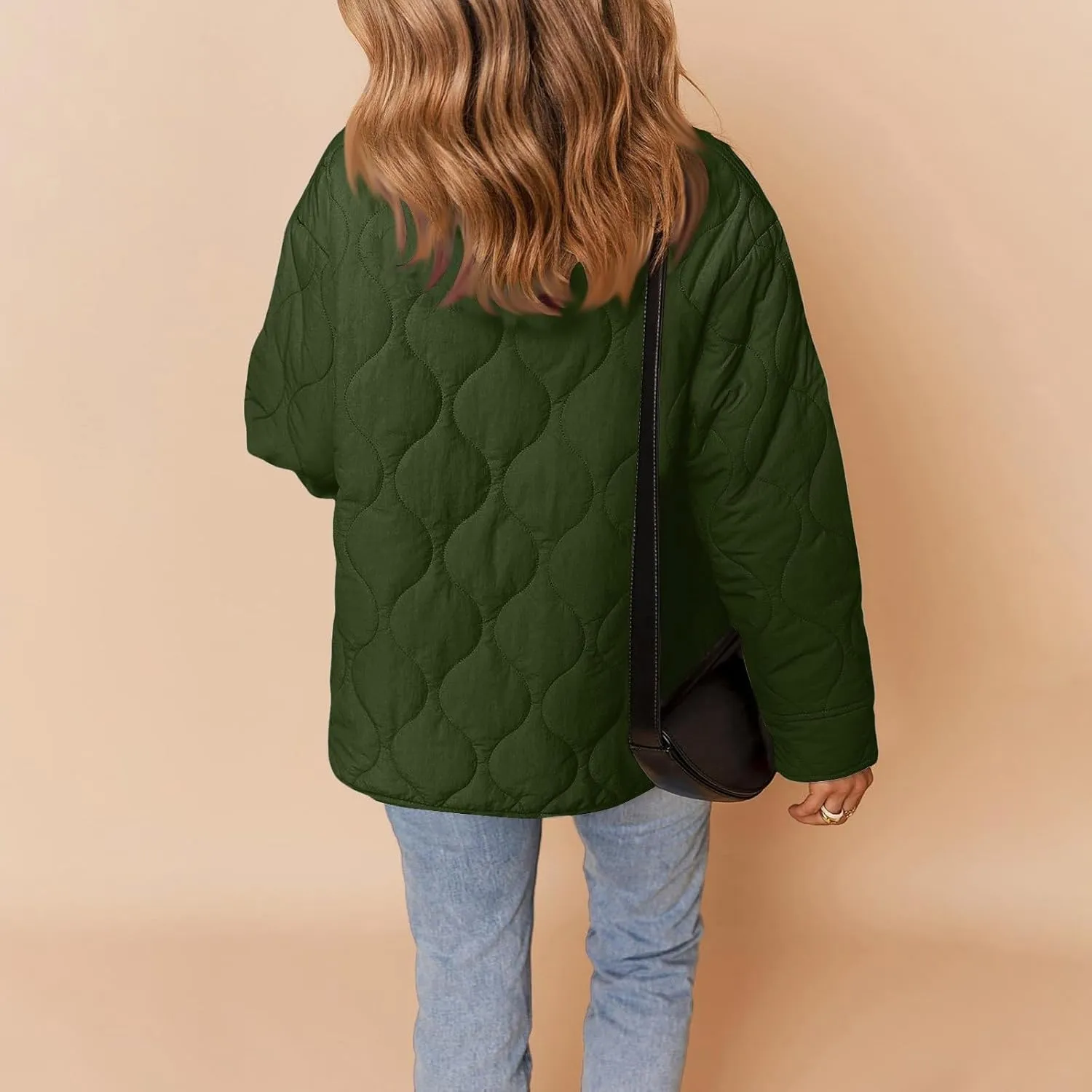 Jackets for Women Plain Quilted Puffer Jacket Fleece Lined Parka Comfy Soft Versatile Coats Womens Fashion Hoodies