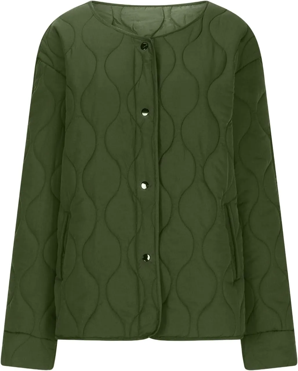 Jackets for Women Plain Quilted Puffer Jacket Fleece Lined Parka Comfy Soft Versatile Coats Womens Fashion Hoodies