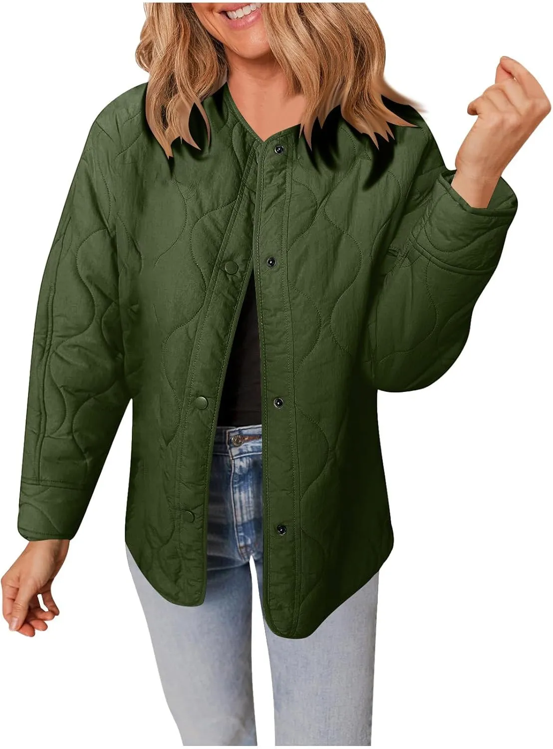 Jackets for Women Plain Quilted Puffer Jacket Fleece Lined Parka Comfy Soft Versatile Coats Womens Fashion Hoodies
