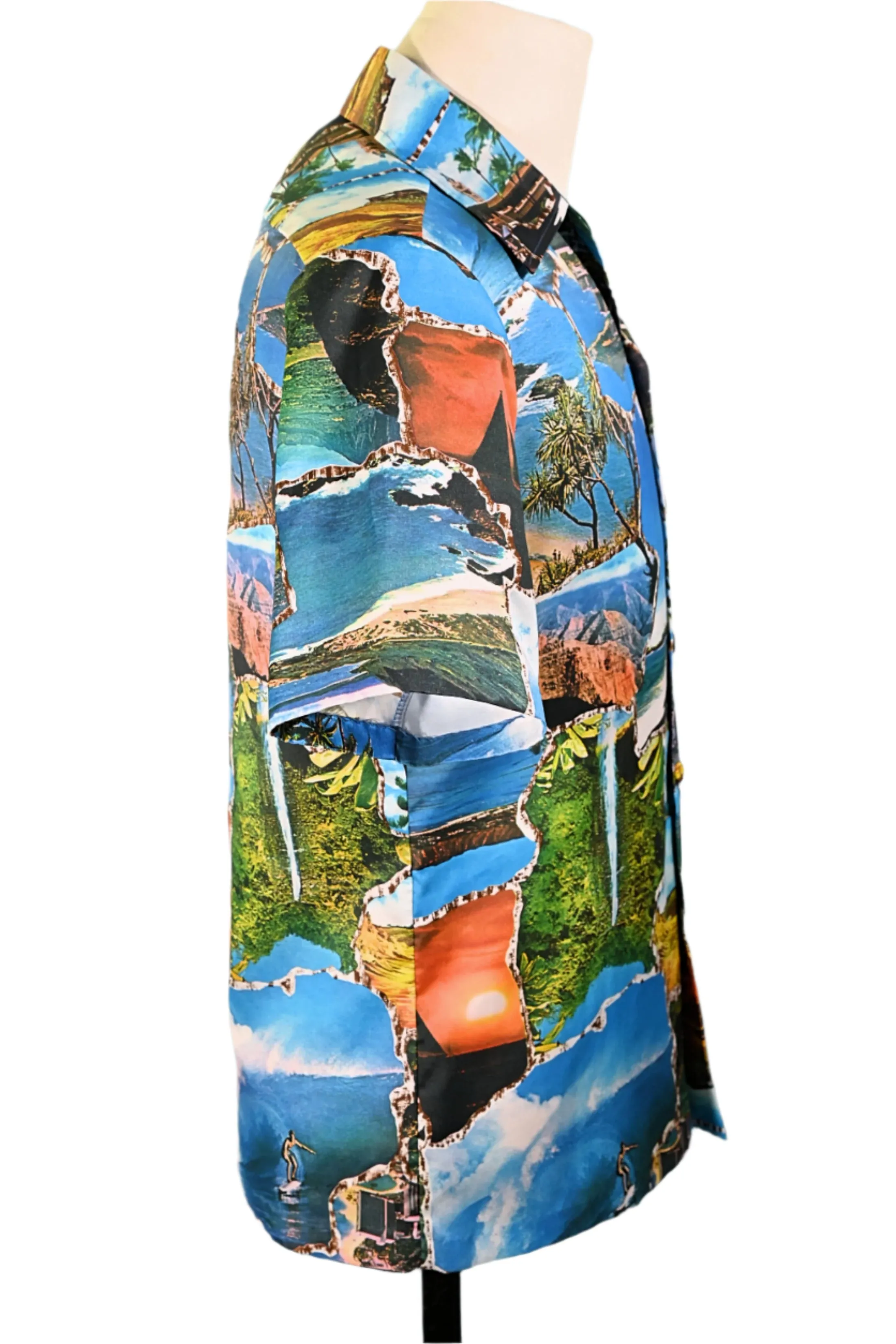 Liberty House/Iolani Vintage Photo Image Hawaiian Shirt S *Book Piece