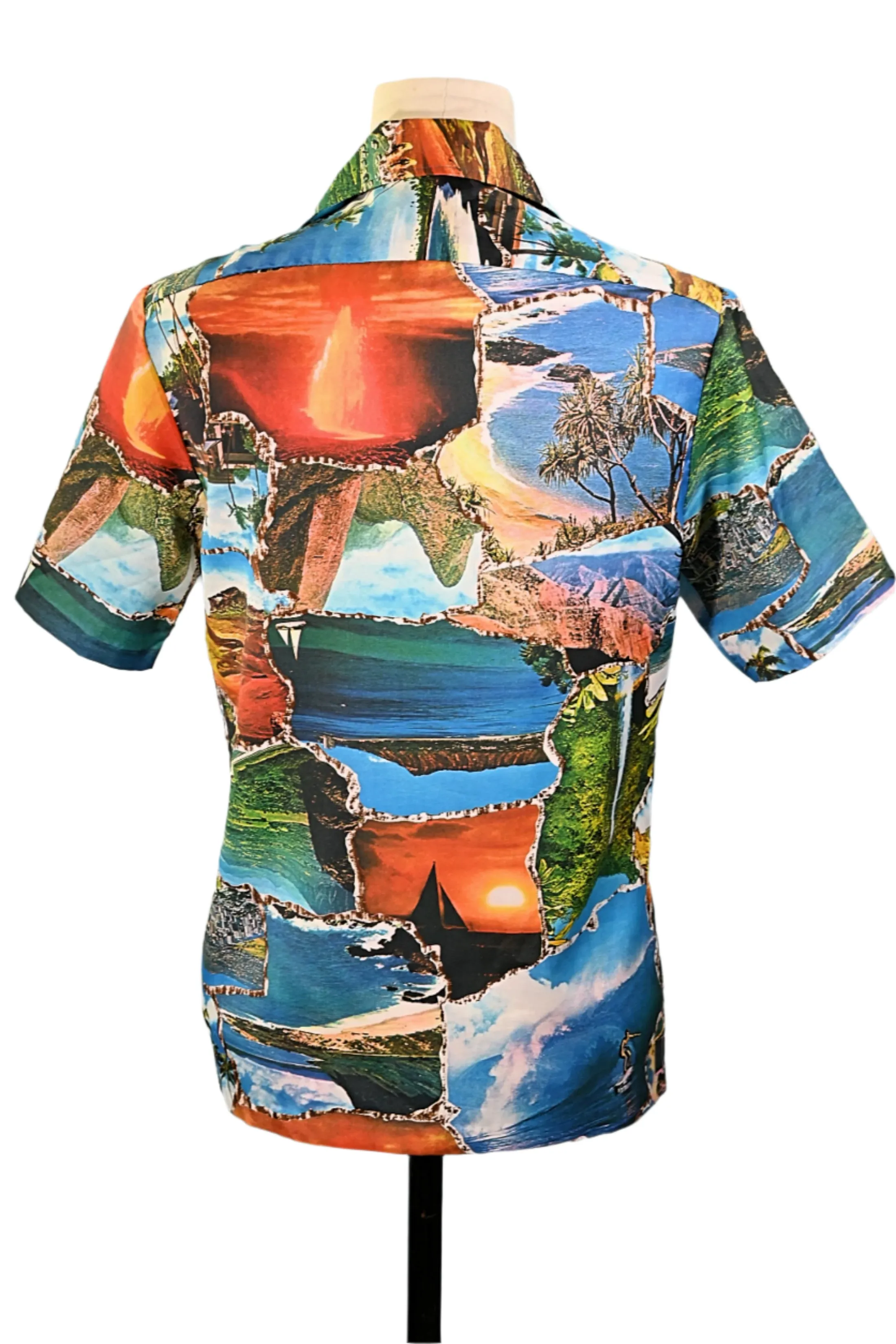 Liberty House/Iolani Vintage Photo Image Hawaiian Shirt S *Book Piece